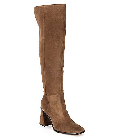 Gianni Bini Travers Suede Block Heel Tall Boots