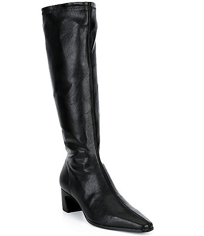 Gianni Bini Weslye Stretch Snip Toe Block Heel Tall Boots