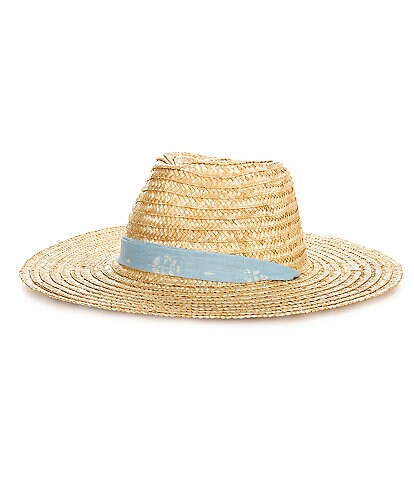 Gianni Bini x Cyd Morris The Walter Straw Hat with Interchangeable Scarf