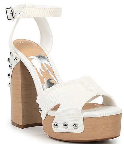 Gianni Bini x DANNIJO Daisy Denim Studded Platform Sandals