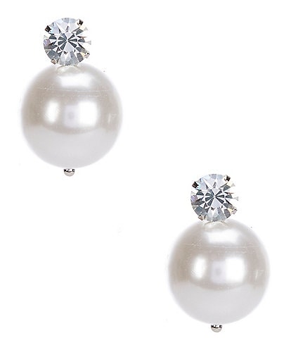 Gianni Bini x DANNIJO Erin Pearl Crystal Statement Stud Earrings