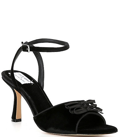 Gianni Bini x Lilly Sisto Greta Velvet Mini Bow Dress Sandals
