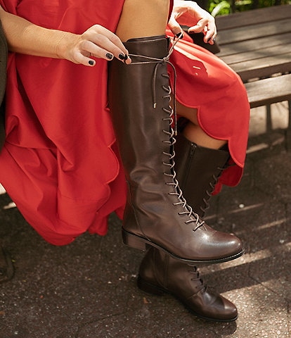 Lace up tall womens boots online