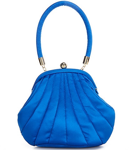 Gianni Bini x Shea Leigh Mills Curacao Satin Shell Clutch