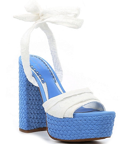 Gianni Bini x Shea Leigh Mills Honey Eyelet Lace Up Platform Sandals