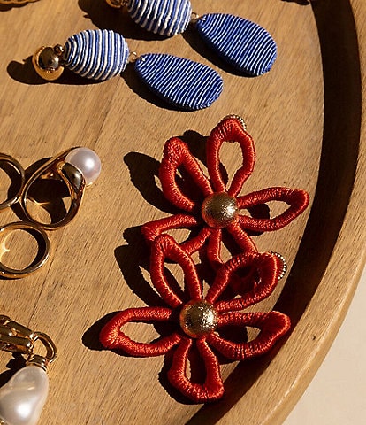 Gianni Bini x Shea Leigh Mills Poppy Flower Drop Earrings