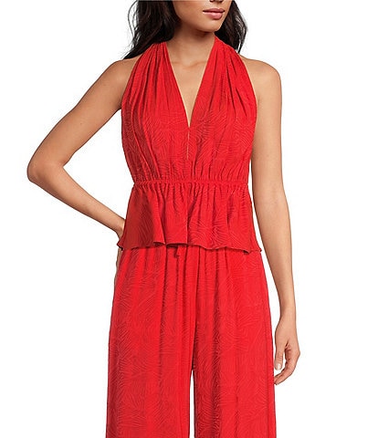 Gianni Bini x Shea Leigh Mills Spritz Jacquard Coordinating Halter Top