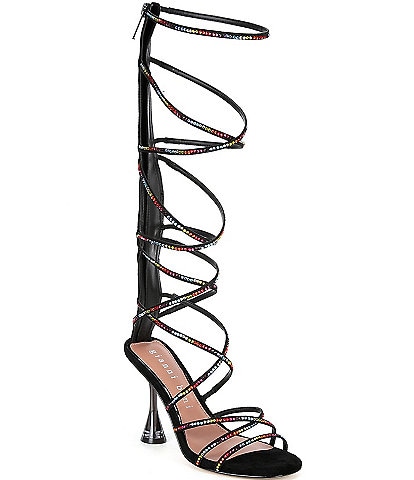 Gianni Bini Zaxton Tall Multicolor Rhinestone Strap Dress Sandals