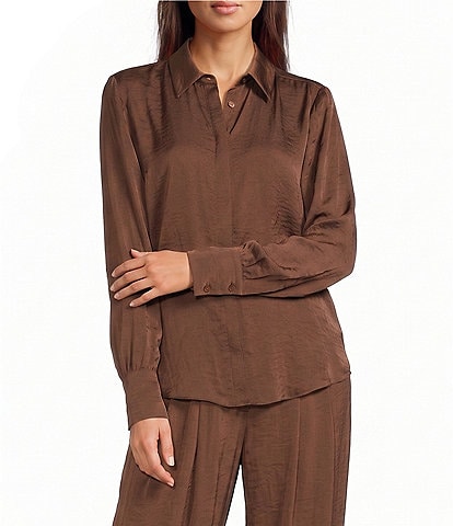 Gibson & Latimer Collared Button Down Long Sleeve Woven Coordinating Shirt