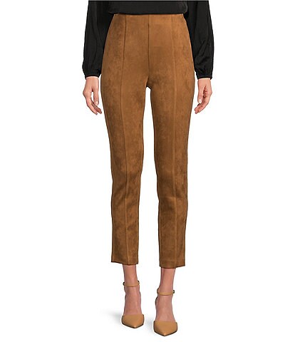 Gibson & Latimer Faux Suede Cropped Leggings
