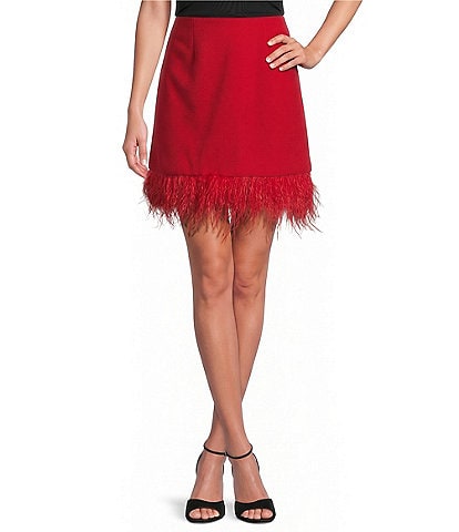 Gibson & Latimer Feather Trim Skirt