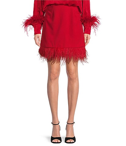 Gibson & Latimer Feather Trim Skirt