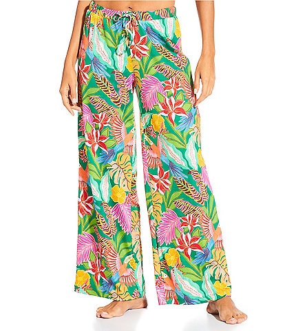 Gibson & Latimer Jungle Life Swim Fabric Pant Swim Cover-Up