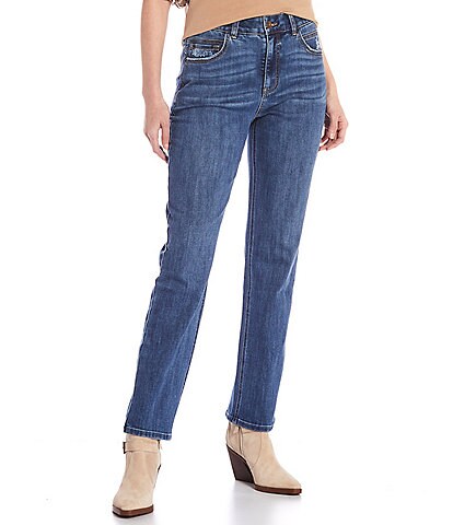 Gibson & Latimer Perfect Fit Ankle Straight Leg Stretch Denim Jeans