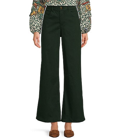 Gibson & Latimer Perfect Fit Palazzo Crop Twill Pants