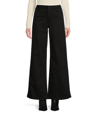 Gibson & Latimer Perfect Fit Stretch Twill High Rise Palazzo Ankle Crop Pants