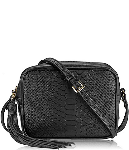 Gigi New York Madison Embossed Python Leather Crossbody Bag