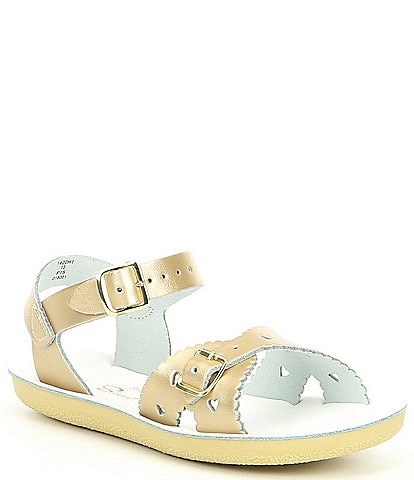 Saltwater Sandals by Hoy Girls' Sun-San Sweetheart Water Friendly Leather Sandals (Youth)