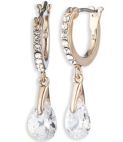 Givenchy  Crystal 12mm Hoop Drop Earrings