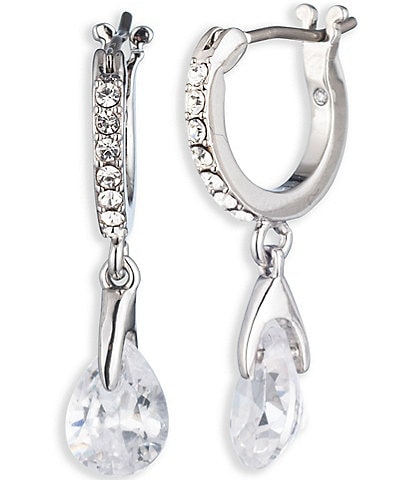 Givenchy  Crystal 12mm Hoop Drop Earrings