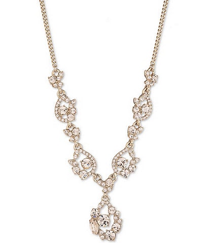 Givenchy Cluster Crystal Y Necklace