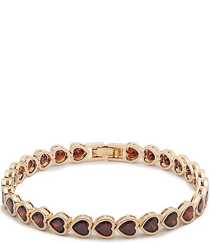 Givenchy Crystal CZ Heart Flex Line Bracelet