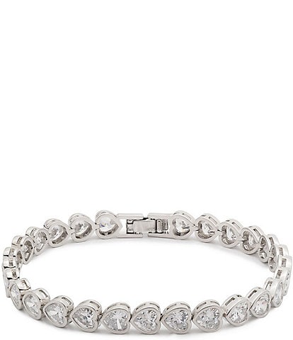 Givenchy Crystal CZ Heart Flex Line Bracelet