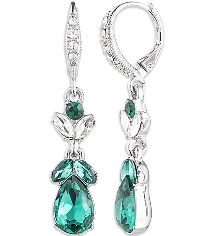 Givenchy Crystal Double Drop Earrings