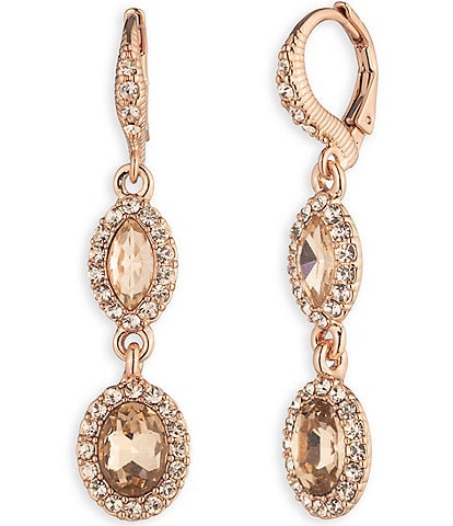 Givenchy Crystal Double Drop Earrings