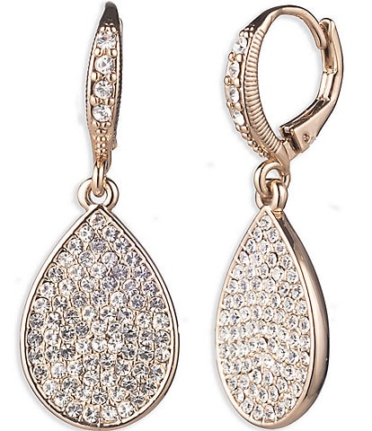 Givenchy Crystal Pave Pear Drop Earrings