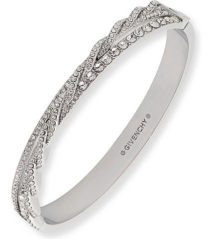 Givenchy Crystal Pave Twist Bangle Bracelet