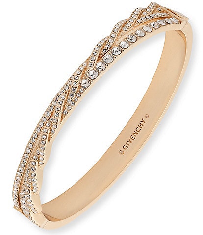Givenchy Crystal Pave Twist Bangle Bracelet