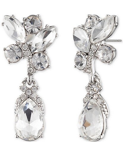 Givenchy Crystal Pear Drop Earrings