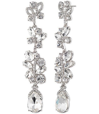 Givenchy Crystal Pear Linear Earrings