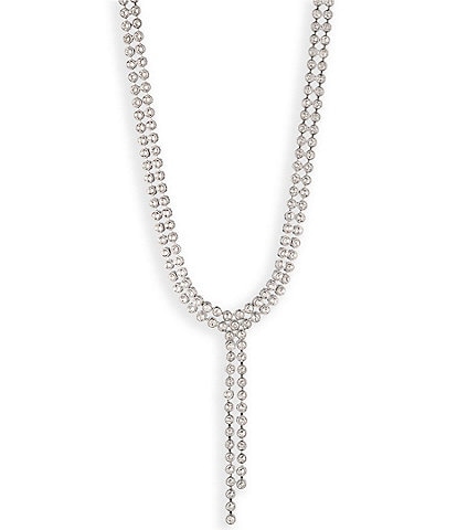 Givenchy CZ Y Fold Over Necklace