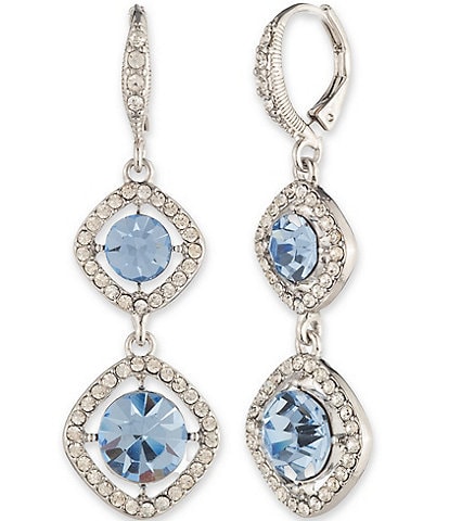 Givenchy Crystal Double Drop Earrings