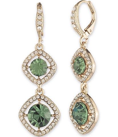 Givenchy Crystal Double Drop Earrings