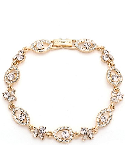 Givenchy Gold Tone Crystal Flex Line Bracelet