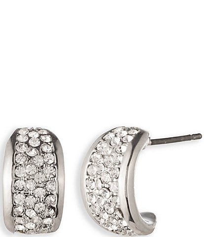 Givenchy Crystal Pave Huggie Hoop Earrings