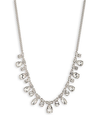 Givenchy Gold Tone Crystal Shaky Frontal Collar Necklace