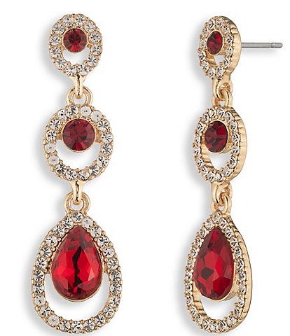 Givenchy Gold Tone Linear Earrings