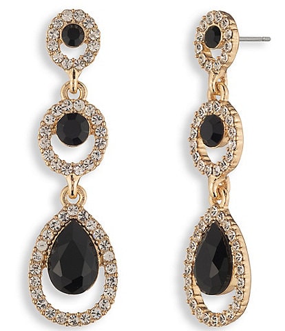 Givenchy Gold Tone Linear Earrings