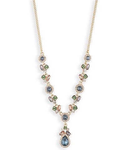 Givenchy Gold Tone Viney Pear Y Necklace