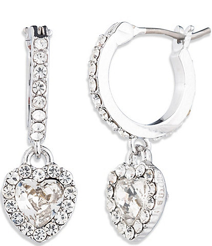 Givenchy Heart Drop Hoop Earrings