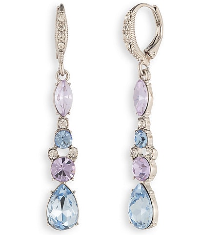 Givenchy Multi Crystal Linear Earrings
