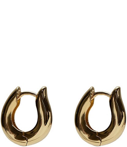 Argento Vivo Oval Huggie Hoop Earrings
