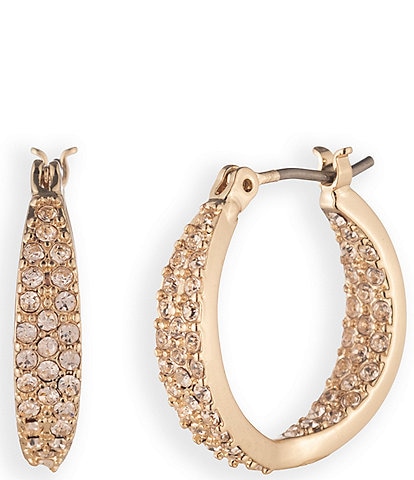 Givenchy Pave Crystal Hoop Earrings