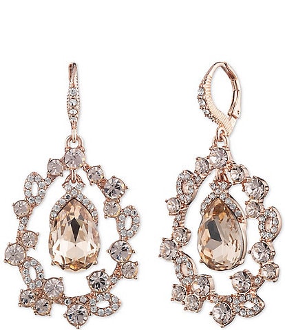 Givenchy Pear Rose Gold Orbital Drop Earrings