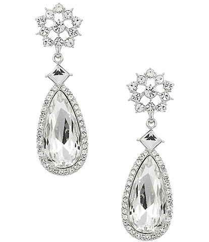 Givenchy Pear Stone Double Drop Earrings