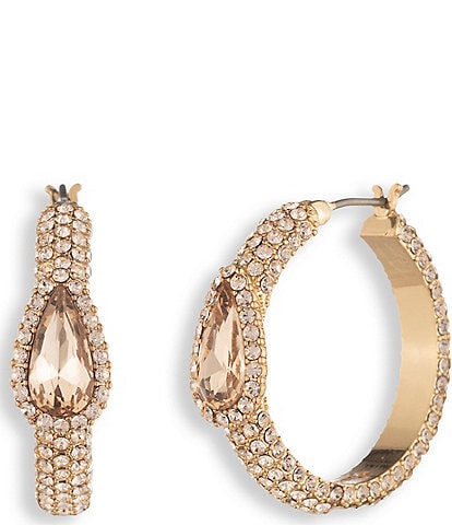 Givenchy Pear Stone Hoop Earrings